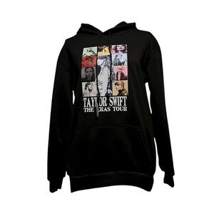 Taylor Swift Black The Eras Tour Hoodie Size Medium Unisex NWT